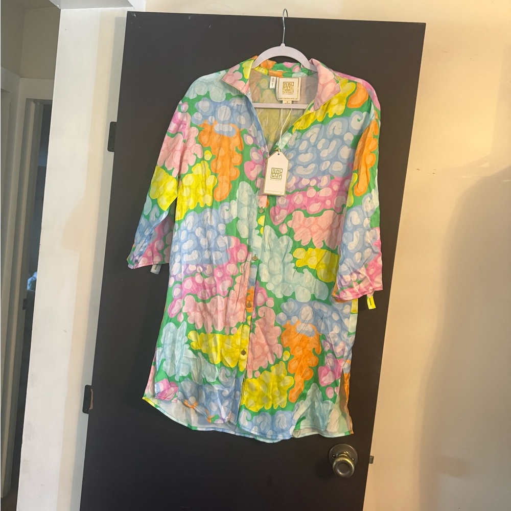 Colorful Abstract Midi Dress